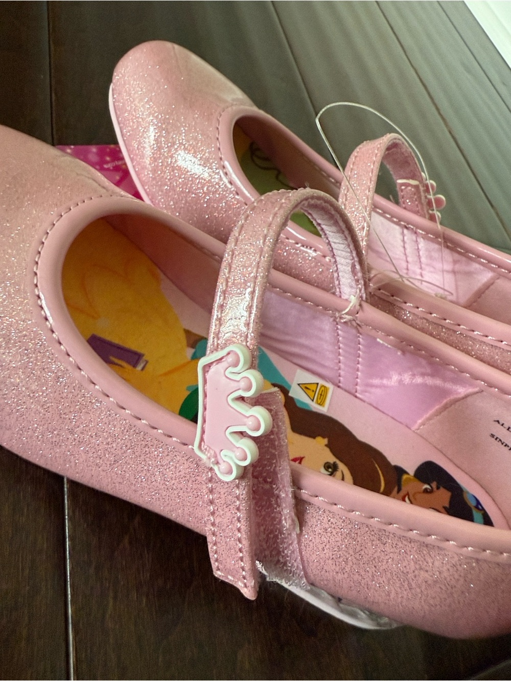 NWT Rare Disney Princess Girls Pink Sparkle Princess Light Up Mary Jane Shoes - Picture 4 of 12